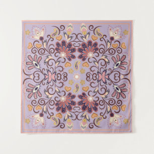 Tapete De Parede Tablete floral indiana: adorável padrão pastel