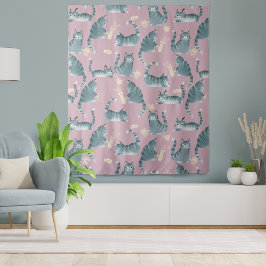 Tapete De Parede Tabuleiro de Cinzas Ruins por Gatos Que Batem As C