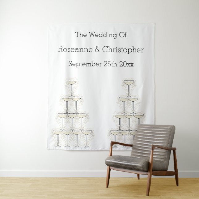 Tapete De Parede Taças de Champanhe Casamento Simples (In Situ)