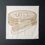 Tapete De Parede Tan shopollish tin pop art<br><div class="desc">Uma ilustração adequada de uma lata de polimento de calçado. Isto que ela está mostrando é bronzeado/ marrom. A estanho do polimento do calçado é desenhada com uma escova de polimento.</div>