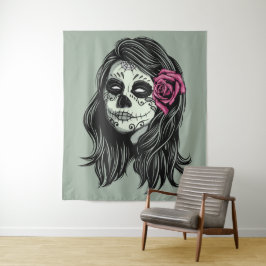 Tapete De Parede Tapeçarias de cores personalizadas da Zombie Woman