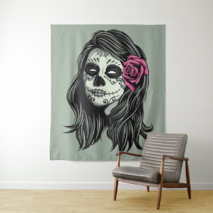 Tapete De Parede Tapeçarias de cores personalizadas da Zombie Woman