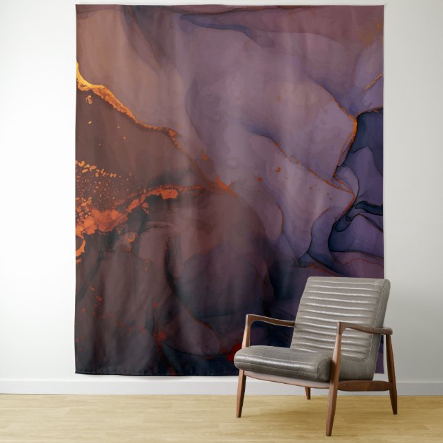 Tapete De Parede Tapeçarias de mármore roxa escura Elegante (In Situ)