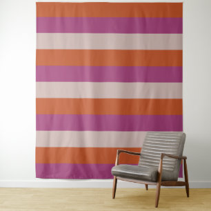 Tapete De Parede Tapeçarias de padrão de Stripes Tricolores