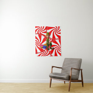 Tapete De Parede Tapeçarias Duende de Natal