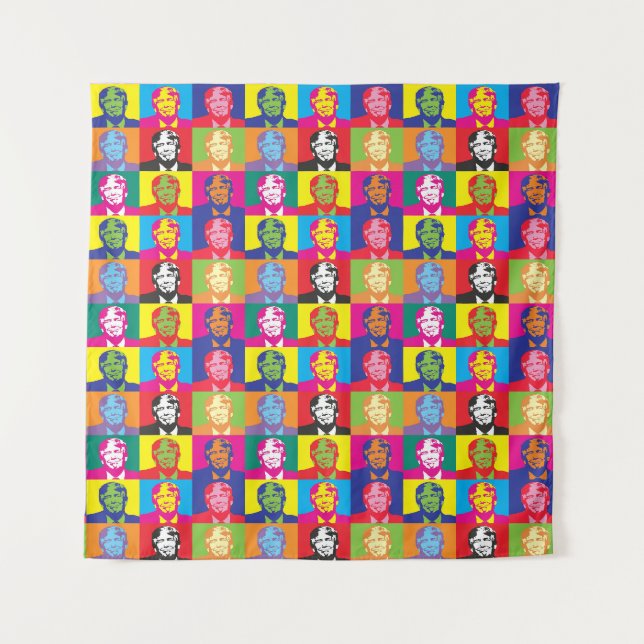 TAPETE DE PAREDE TAPESTRIA DE POP DE ARTE TRUMP (Frente)