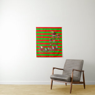 Tapete De Parede Tapestries Christmas Elf