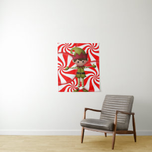 Tapete De Parede Tapestries Christmas Elf
