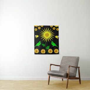 Tapete De Parede Tapestries Girassol