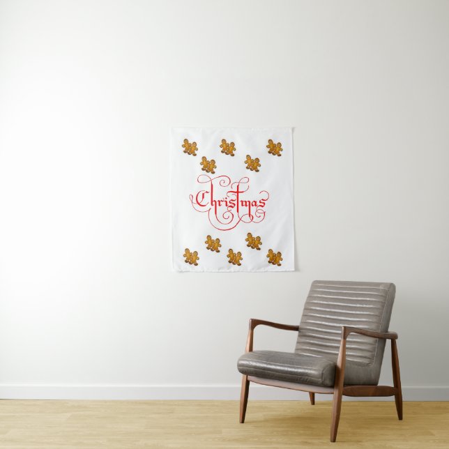 Tapete De Parede Tapestries Natal Gingerbird Man (In Situ)