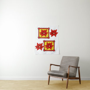 Tapete De Parede Tapestries Poinsettia