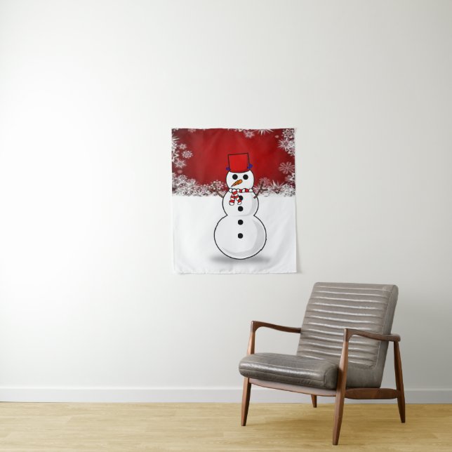Tapete De Parede Tapestries Snowman (In Situ)