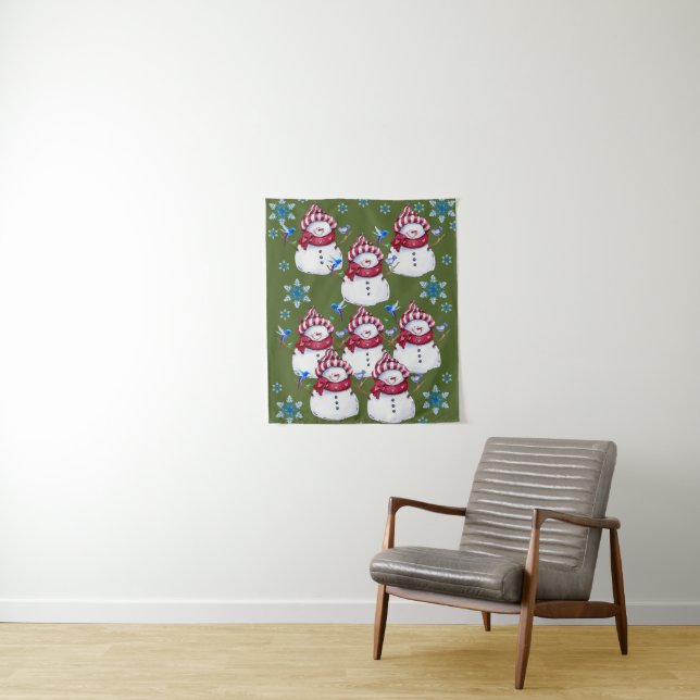 Tapete De Parede Tapestries Snowman (In Situ)