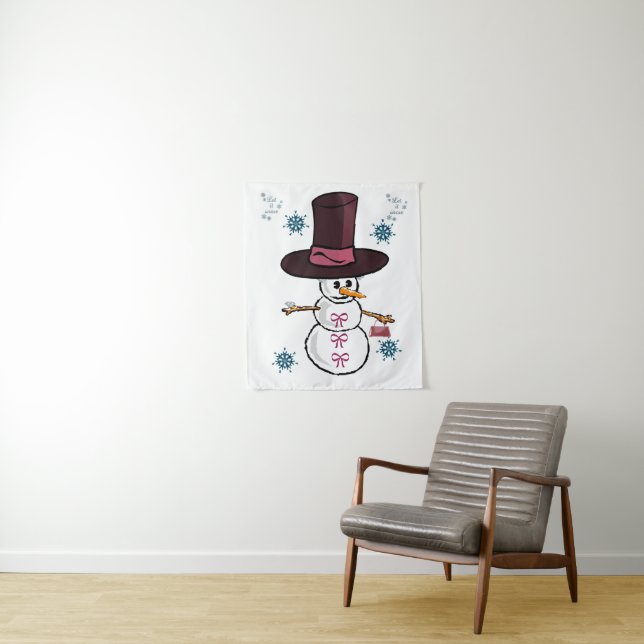 Tapete De Parede Tapestries Snowman (In Situ)