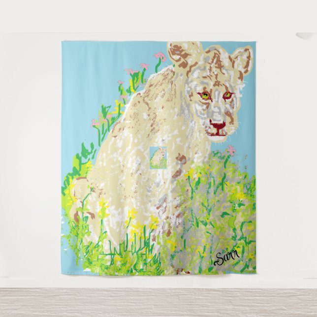 Tapete De Parede Tapestry : Lion's den  (Frente)