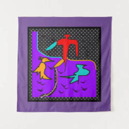 TAPETE DE PAREDE TAPETE DE PÁSSEOS DE PÁSSARO VERMELHO E AQUA CONTE