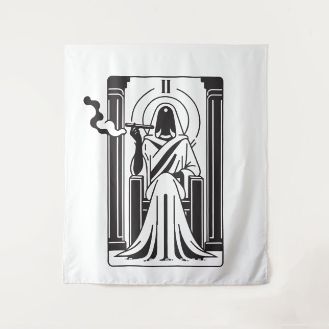 Tapete De Parede Tarot Alta Sacerdotisa Fumo de Maconha Oculto (Frente)