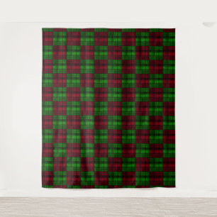 Tapete De Parede Tartan vermelho e verde de Natal. 