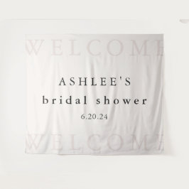 Tapete De Parede Taupe e Preto Tipografia Boas-vindas para Chá de P