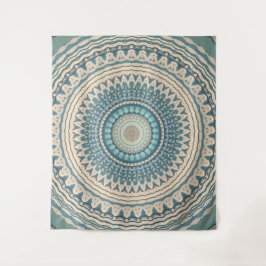 Tapete De Parede Teal Light Beige Mandala