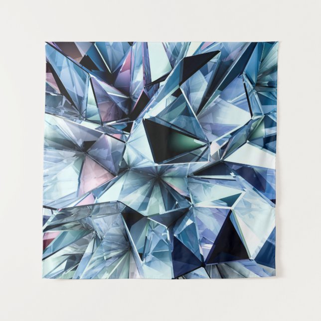 Tapete De Parede Tech tech triangle crystal background. (Frente)