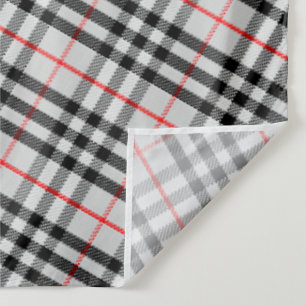 Tapete De Parede Tecido Checkered clássico vermelho branco preto d