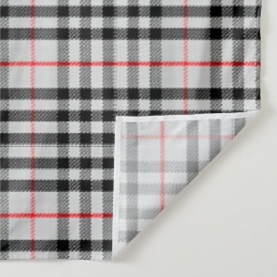 Tapete De Parede Tecido Checkered clássico vermelho branco preto d
