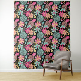 Tapete De Parede Tecido de Fundo para Foto com Desenho Floral Pinta