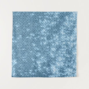 Tapete De Parede Tecido Sequin: Shimmer Azul Céu.
