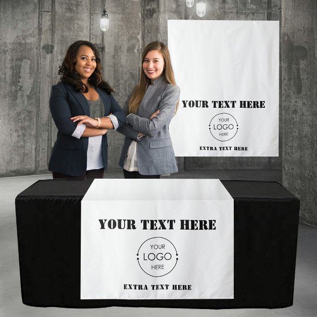 Tapete De Parede Tela de Texto de Estêncil de Banner de Runner de M (Pop Up Shop Table Runner Banner Logo Stencil Text Tapestry)