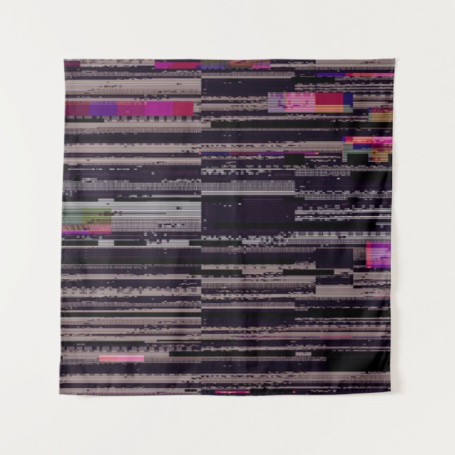 Tapete De Parede Tela de TV com erros de pixels. Abstrato fu (Frente)