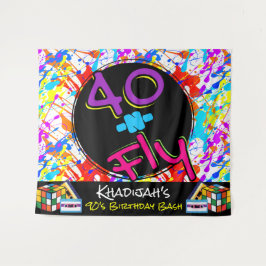 Tapete De Parede Tema Neon 80's | 40 e Voa Hip Hop 40º Aniversário