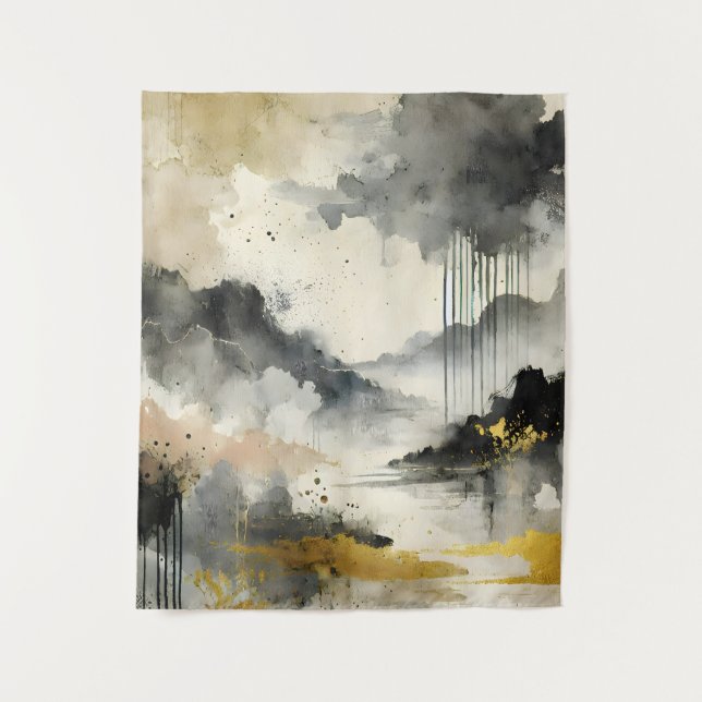 Tapete De Parede Tempestade de ouro (Frente)