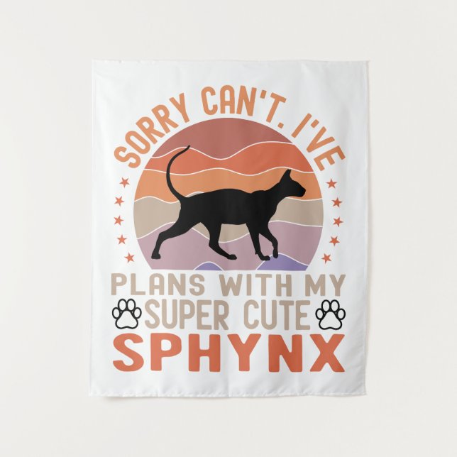 Tapete De Parede Tenho planos com meu gato Sphynx (Frente)