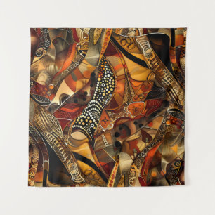 Tapete De Parede Teoria da Arte de Padrão Tribal Africano