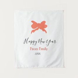 Tapete De Parede Terracotta bow happy new year name year boho retro