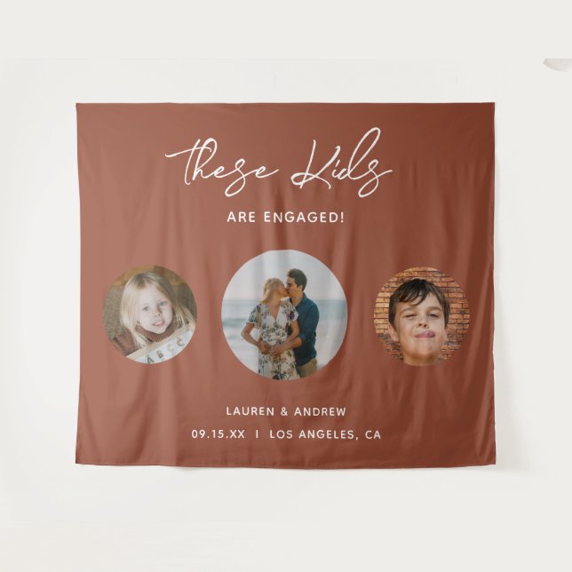 Tapete De Parede Terracotta Calliografia - Festa de noivado (Frente (Horizontal))