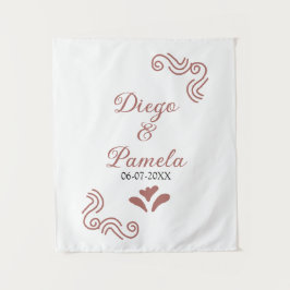 Tapete De Parede Terracotta preto rústico casal de noivos espanhol 