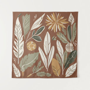 Tapete De Parede Terracotta Wildflower Boho Rustic Wall