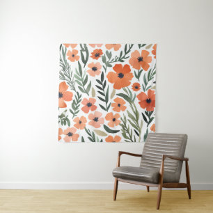 Tapete De Parede Terracotta Wildflower Rustic Boho Wang Hang