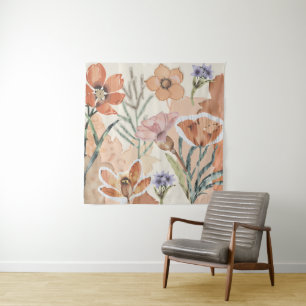 Tapete De Parede Terracotta Wildflower Rustic Boho Wang Hang
