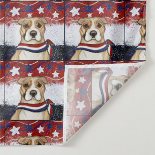 TAPETE DE PAREDE TERRIER STAFFORDSHIRE AMERICANO