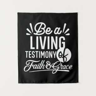Tapete De Parede Testemunho de Vida Espiritual Citação de Fé e Graç
