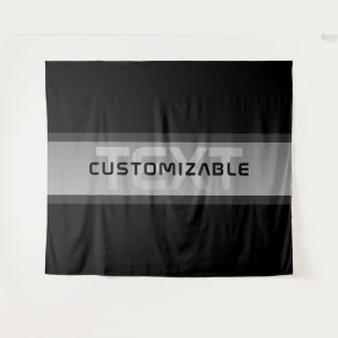 Tapete De Parede Texto Camadas Modernas Personalizáveis Preto e C
