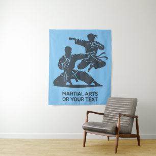 Tapete De Parede Texto e Cor Personalizados Artes Marciais