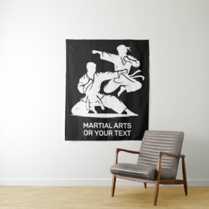 Tapete De Parede Texto e Cor Personalizados Artes Marciais