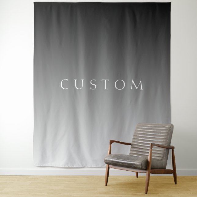 Tapete De Parede Texto Elegante em Gradiente Ombre Cinza Moderno Si (In Situ)