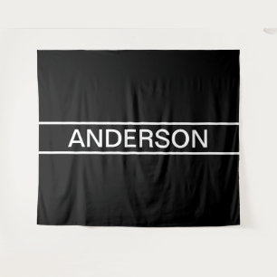 Tapete De Parede Texto Personalizável   Moderno e Negro & Branco Ou