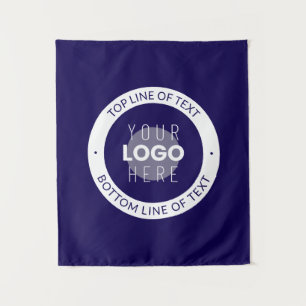 Tapete De Parede Texto Personalizável & Seu Logotipo Azul Escuro