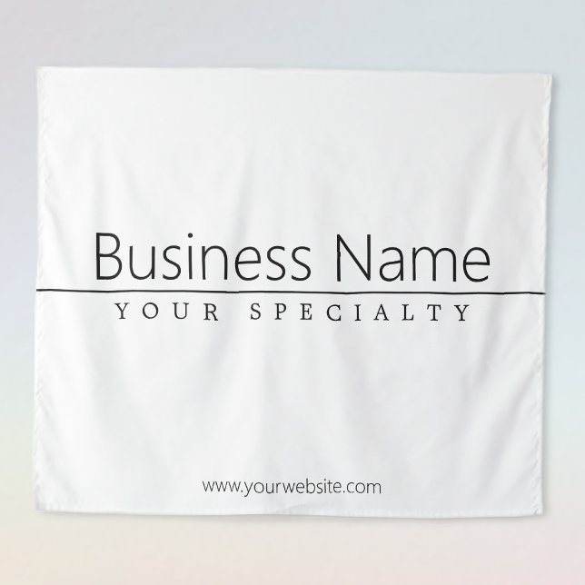 Tapete De Parede Texto preto clássico simples em branco (Criador carregado)